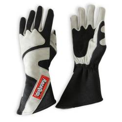 Racequip - RaceQuip 358602RQP 358 Series 2-Layer Nomex Long Race Gloves Gray/Black Small - Image 2