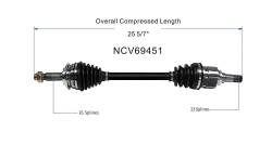 GSP - GSP NCV69451 CV Axle Assembly Front Left for Toyota Yaris 07-15 - Image 6
