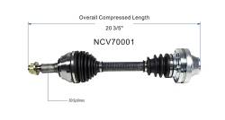 GSP - GSP NCV70001 Audi/Porsche Volkswagen 3.0 CV Front Axle Assembly - Image 6