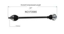 GSP - GSP NCV72085 Front Right CV Axle Assembly for Audi/Volkswagen 1.8/2.0/3.6 - Image 6