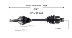 GSP - GSP NCV11540 Front Right CV Axle Assembly for Ford/Mercury 2.5 - Image 6