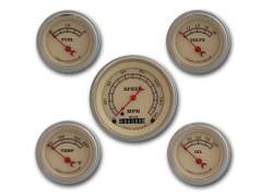 Classic Instruments - Classic Instruments VT00SLF Vintage Series Tan 5-Gauge Set - Image 5