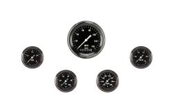 Classic Instruments - Classic Instruments HR100SLF Hot Rod Black 5-Gauge Set for GM - Image 1