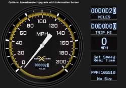 Classic Instruments - Classic Instruments MU67AXYBA AutoCross Yellow Gauge Set for 67-68 Ford Mustang - Image 1