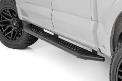 Rough Country Suspension Systems - Rough Country 14011 Black OV2 Running Boards 15-26 Ford F150/F250/F350 Crew - Image 1