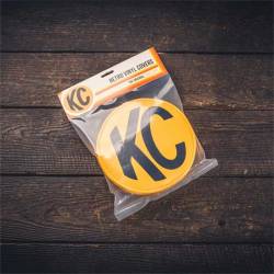 KC Hilites - KC HiLiTES 5101 Retro Soft Vinyl 6" Yellow w/Black "KC" Light Covers Pair - Image 4