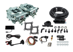 FiTech Fuel Injection - FiTech Fuel Injection 31061 Go EFI 2x4 625 HP Bright Aluminum EFI System - Image 1