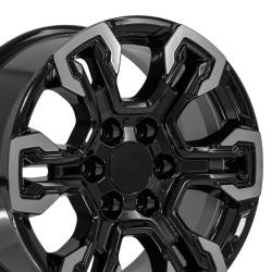 OE Wheels LLC - OE Wheels CV65 18x8.5 6x5.5 26mm Gloss Black/Machined CV65-18085-6550-26MB - Image 1