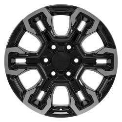 OE Wheels LLC - OE Wheels CV65 18x8.5 6x5.5 26mm Gloss Black/Machined CV65-18085-6550-26MB - Image 2