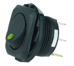 Hella - HELLA H61923001 1-Way Push Button Switch Rocker LED Green - Image 1