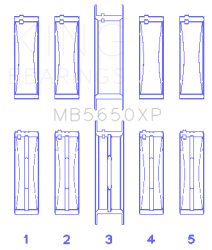 King Engine Bearings - King Bearings MB5650XP Main Bearing Set for Ford 370/429/460 16V OHV - Image 2