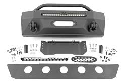 Rough Country Suspension Systems - Rough Country 10746 Hybrid Front Winch Bumper Black for 14-24 Toyota 4Runner - Image 1