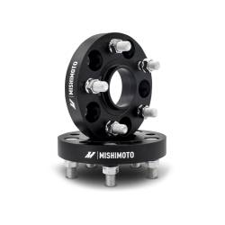 Mishimoto - Mishimoto MMWS-013-250BK 25mm Wheel Spacers 5x120 64.1CB M14x1.5 Black - Image 1