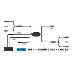 ARC Lighting - ARC Lighting BB8KA04 StrobeLink Emergency Vehicle 4-Light Wiring Harness - Image 1