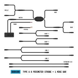 ARC Lighting - ARC Lighting BB8KA08 StrobeLink Emergency Vehicle 8-Light Wiring Harness - Image 1
