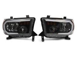 Raxiom - Raxiom TU16004 Axial Series Black Headlights w/LED Bar for 07-13 Toyota Tundra - Image 2
