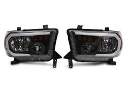 Raxiom - Raxiom TU16004 Axial Series Black Headlights w/LED Bar for 07-13 Toyota Tundra - Image 1