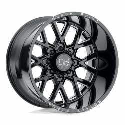 Black Rhino Hard Alloys - Black Rhino Wheels BR019MX16606B110 BR019 ALISO DUALLY 16x6 6x205 110mm Black - Image 1