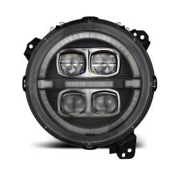 AlphaRex - AlphaRex 880868 Black LED Projector Headlights for 18-23 Jeep JL & Gladiator - Image 1