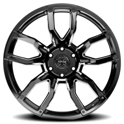 Rough Country Suspension Systems - Rough Country TW403C-2090983300 Impact Wheel 20x9 8x180 0mm Gloss Black/Milled - Image 4