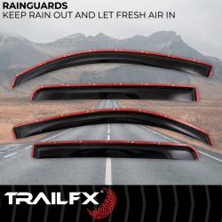 TrailFX - TrailFX 4768IC TrailFX 4381IC 4PC Low Profile Smoked Window Vent Visors In-Chann - Image 2