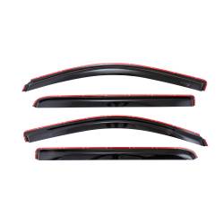 TrailFX - TrailFx 4536IC 4Pc Window Vents Low Profile In-Channel Smoke Acrylic - Image 1