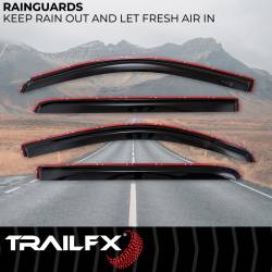 TrailFX - TrailFx 4536IC 4Pc Window Vents Low Profile In-Channel Smoke Acrylic - Image 2
