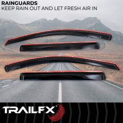 TrailFX - TrailFx 4812IC 4PC Window Vents Low Profile In-Channel Smoke Acrylic - Image 2