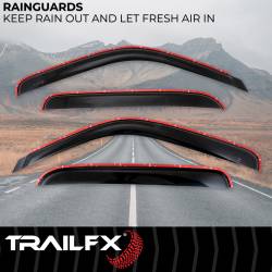TrailFX - TrailFX 4355IC 4PC Smoke Low Profile In-Channel Window Vents for GM Crew/SUV - Image 2