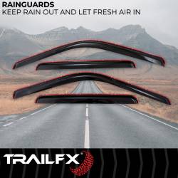 TrailFX - TrailFx 4953IC 4PC Window Vents Low Profile In-Channel Smoke Acrylic - Image 2