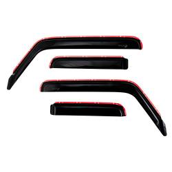 TrailFX - TrailFX 4811IC 4Pc Low Profile Smoked Window Vent Visors In-Channel - Image 1