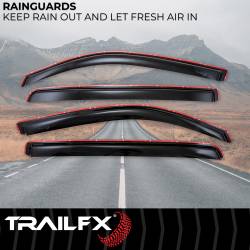 TrailFX - TrailFx 4818IC 4PC Window Vents Low Profile In-Channel Smoke Acrylic - Image 2