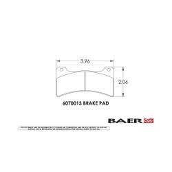 Baer Brake Systems - BAER Brakes 6070013 Disc Brake Pad Set - Image 1