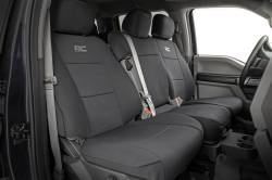 Rough Country Suspension Systems - Rough Country 91067 Front Seat Covers Black for 15-26 F150/Super Duty Crew - Image 1