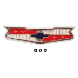 Trim Parts - Trim Parts 1304 1956 & 1958 Full-Size Chevrolet V-8 Hood Emblem Assembly EACH - Image 1