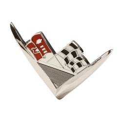 Trim Parts - Trim Parts 2140 1961 Full-Size Chevrolet Trunk Emblem 348 V-8 EACH - Image 2