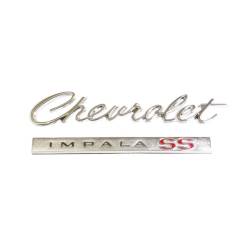 Trim Parts - Trim Parts 2568 Trunk Emblem "Chevrolet Impala SS" 2Pc Each for 66 Impala SS - Image 1