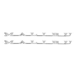 Trim Parts - Trim Parts 4610 1969 Chevelle Rear Quarter Emblem "Malibu" PAIR - Image 1