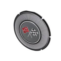 Trim Parts - Trim Parts 5008 1966 Corvette Gas Lid Emblem Black Upper Left Corner of Flag EA - Image 2