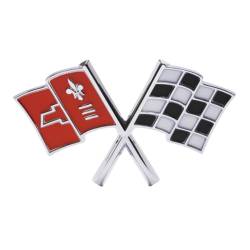 Trim Parts - Trim Parts 5232 1965 Corvette Front X-Flag Emblem EACH - Image 1