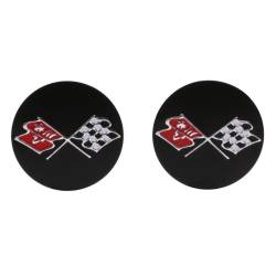 Trim Parts - Trim Parts 5951 68-77 Corvette Inside Door Handle Emblem PAIR - Image 1