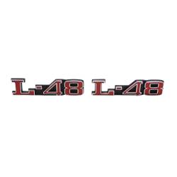Trim Parts - Trim Parts 5971 73-82 Corvette Hood Emblem "L-48" PAIR - Image 1