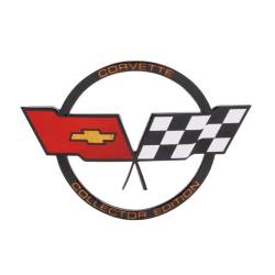 Trim Parts - Trim Parts 5976 1982 Corvette Collector’s Edition Fuel Door Emblem EACH - Image 1