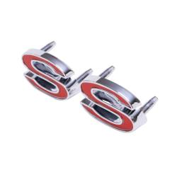 Trim Parts - Trim Parts 6810R 1969-72 Camaro Front Fender Emblem "SS" Red PAIR - Image 2