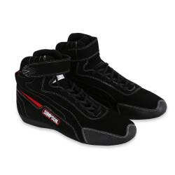 Simpson Safety - Simpson Safety TU0200BK Turbine Youth High Top Shoes Size 2 Black Pair - Image 3