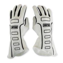Simpson Safety - Simpson Safety 21300SW LTS Competitor Gloves Small White - Image 1