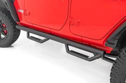 Rough Country Suspension Systems - Rough Country 90764B 3" Drop Step Nerf Bars Black for 07-18 Jeep Wrangler JK 4DR - Image 1
