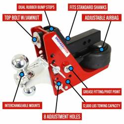 Shocker Hitch - Shocker Hitch SH-660-250 Shocker 12K 2.5" Air Receiver Hitch - Image 8