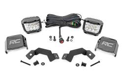 Rough Country Suspension Systems - Rough Country 72116 A-Pillar 3" LED Ditch Light Kit-Flood for 24-26 Land Cruiser - Image 1