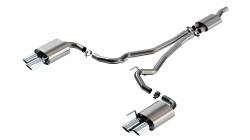Borla - Borla 140981 S-Type Cat-Back Exhaust Dual Split Rear Exit 24-26 Mustang Eco 2.3L - Image 1